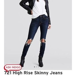 Levi 721 High Rise Skinny Jeans